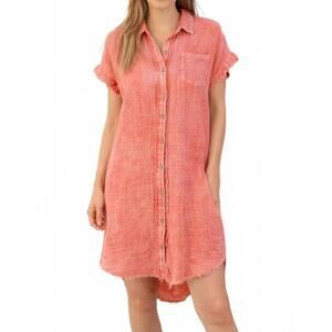NEW BEFORE YOU COLLECTION coast gauze shirt dress in sunset